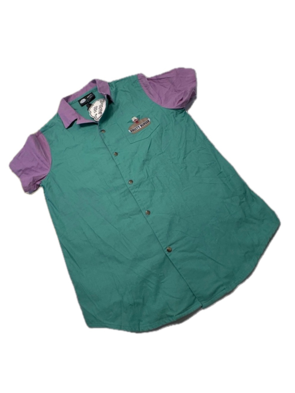 Rare NWT Cakeworthy The Simpsons Krusty Burger Button Up Medium